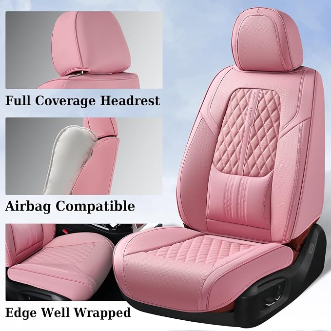 Universal Seat Covers — Full Set — Pink