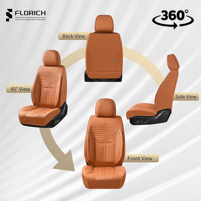 Universal Seat Covers — Full Set — Brown