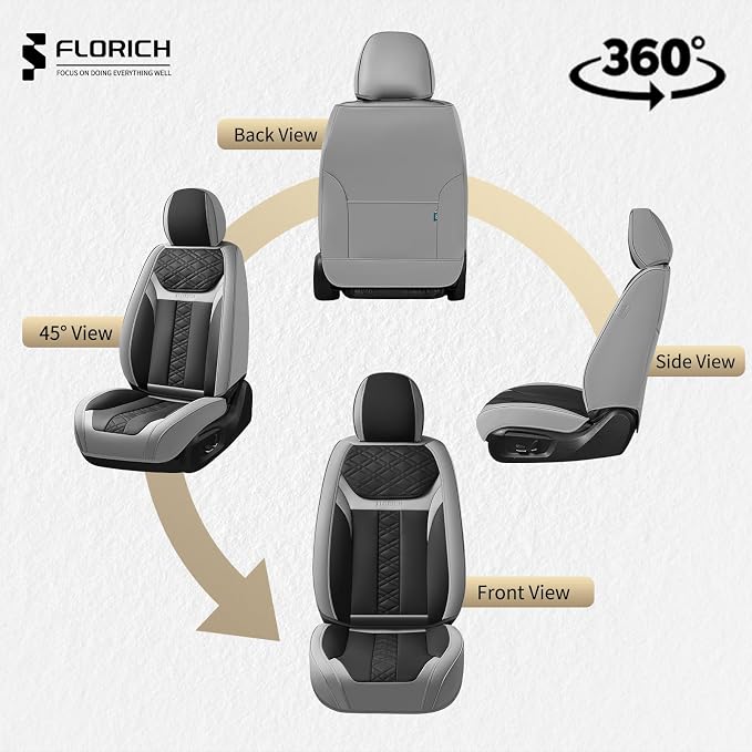 Universal Seat Covers — Front Seat — Gray