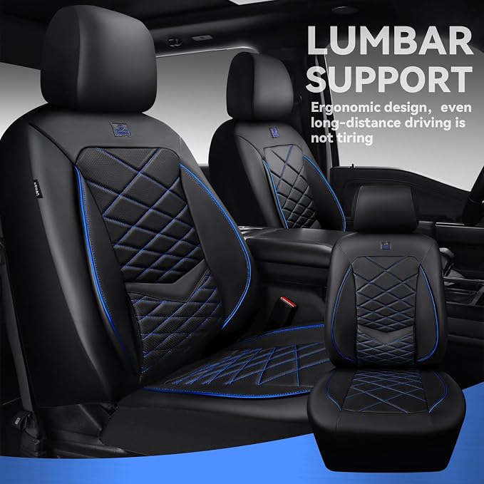 Universal Seat Covers — Front Seat — Black / Blue