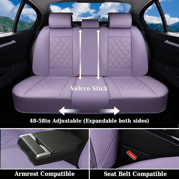 Universal Seat Covers — Full Set — Purple