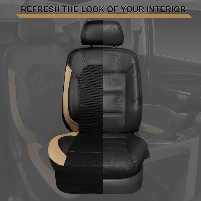 Universal Seat Covers — Full Set — Black / Beige