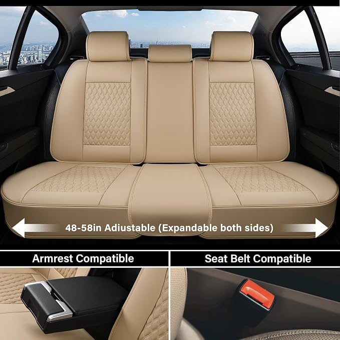Universal Seat Covers — Full Set — Beige