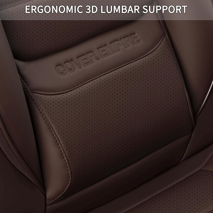 Universal Faux Leather Seat Covers — Full Set — Brown