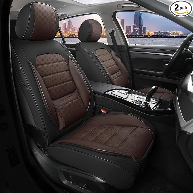 Universal Seat Covers — Front Seat — Black / Brown