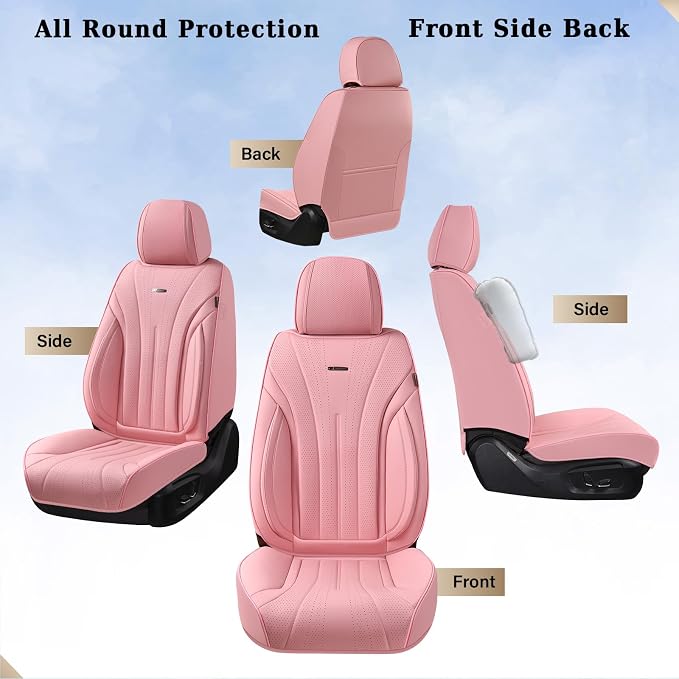 Universal Seat Covers — Full Set — Pink