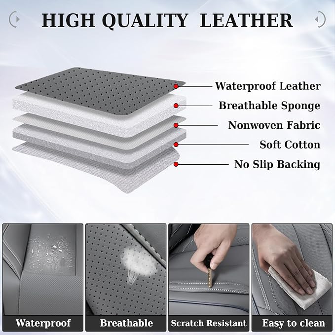 Universal Seat Covers — Front Seat — Gray