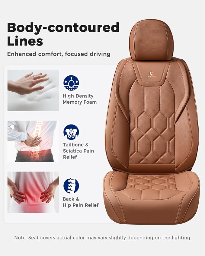 Universal Seat Covers — Full Set — Brown