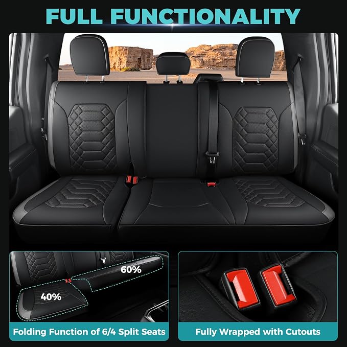 Faux Leather Seat Covers for Multiple Vehicles — Full Set