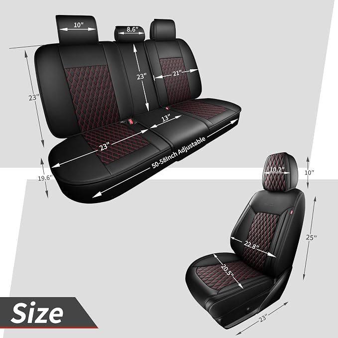 Universal Seat Covers — Red / Black