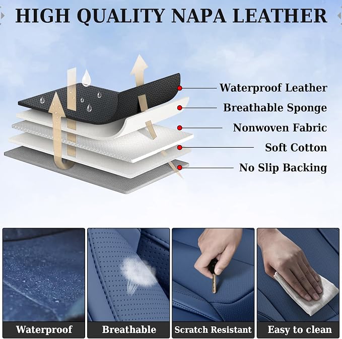 Universal Seat Covers — Full Set — Blue