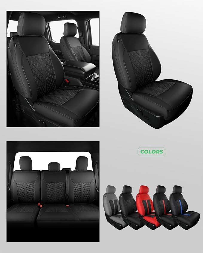 Seat Covers for Multiple Vehicles — Full Set — Black