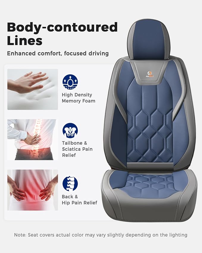 Universal Seat Covers — Gray / Blue