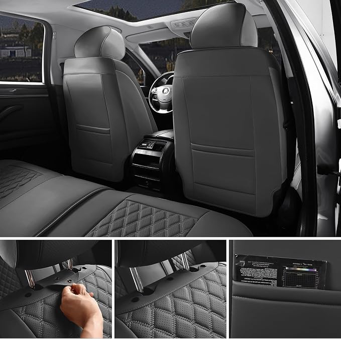 Universal Seat Covers — Front Seat — Gray