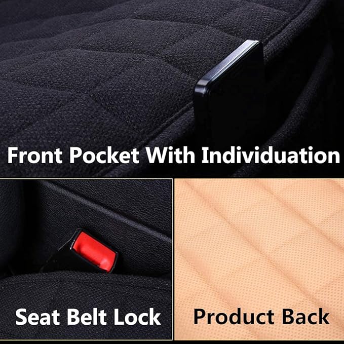 Universal Fabric Seat Covers — Front Seat — Gray