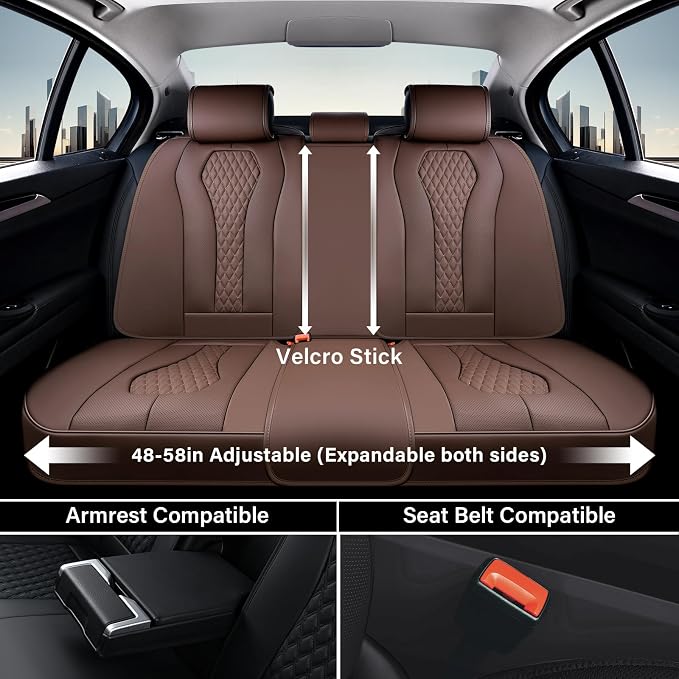 Universal Seat Covers — Full Set — Coffee