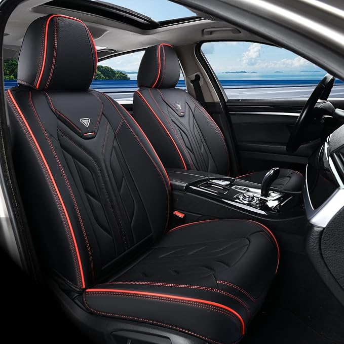 Universal Seat Covers — Front Seat — Black / Red