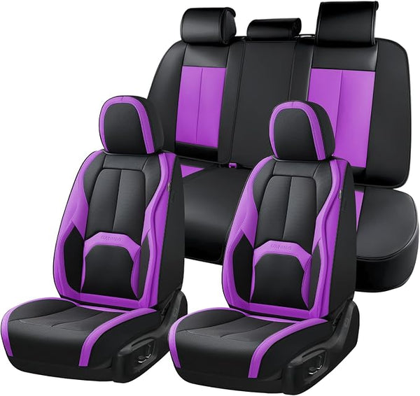 Universal Seat Covers โ Full Set โ Black / Purple