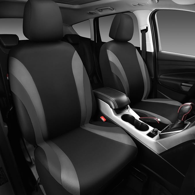 Universal Seat Covers — Front Seat — Gray / Black