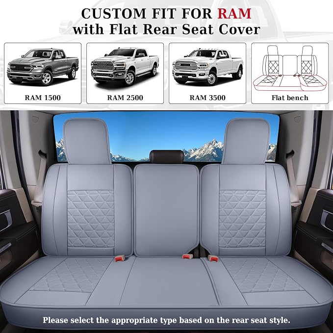 Seat Covers for Multiple Vehicles — Full Set — Gray