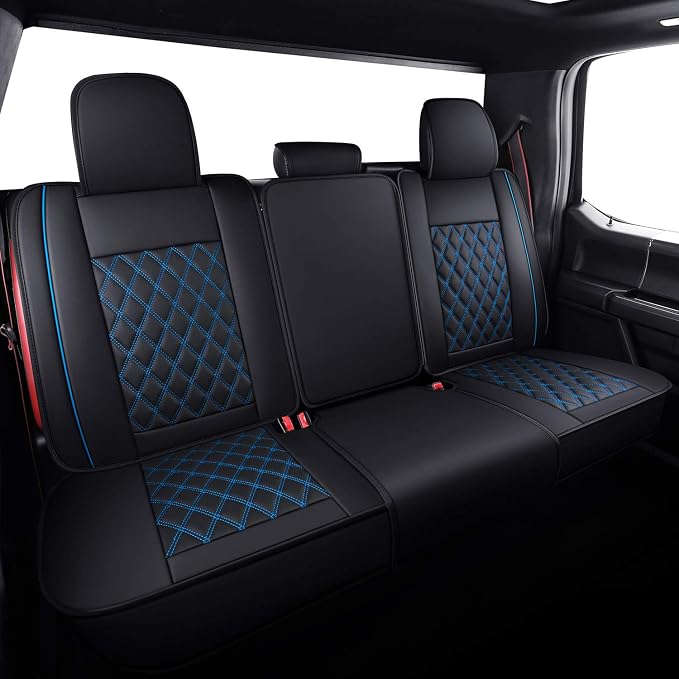 Seat Covers for Multiple Vehicles — Full Set — Black / Blue