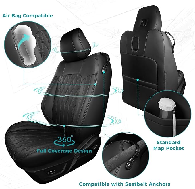 Faux Leather Seat Covers for Ford Mustang — Full Set