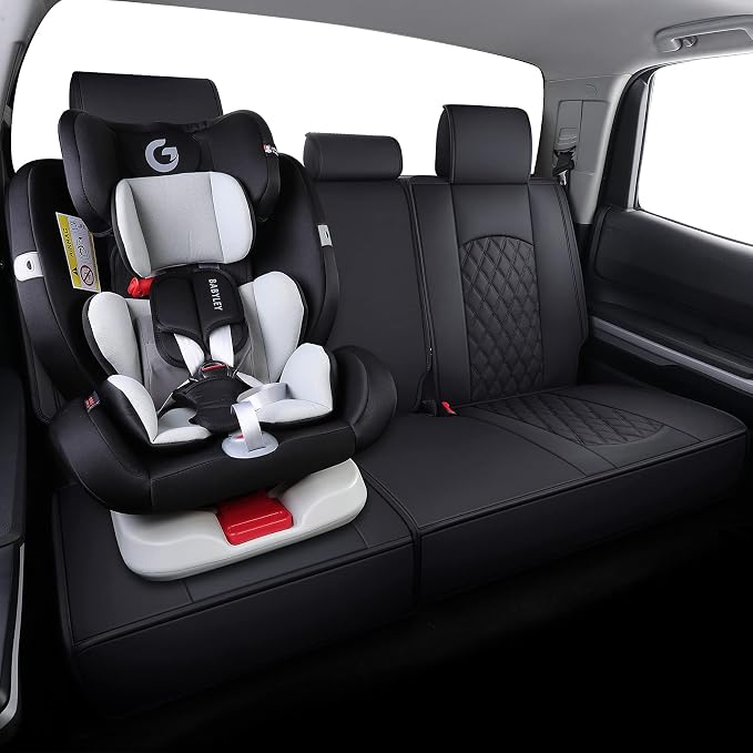Faux Leather Seat Covers for Toyota Tundra — Black