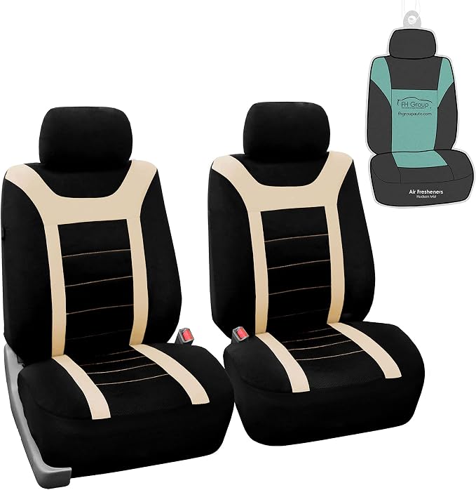 Universal Seat Covers — Front Seat — Beige / Black