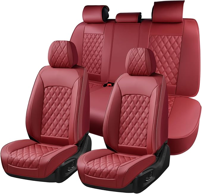 Universal Seat Covers — Full Set — Red