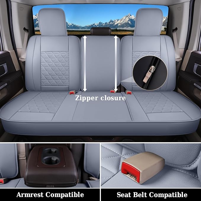 Seat Covers for Multiple Vehicles — Full Set — Gray