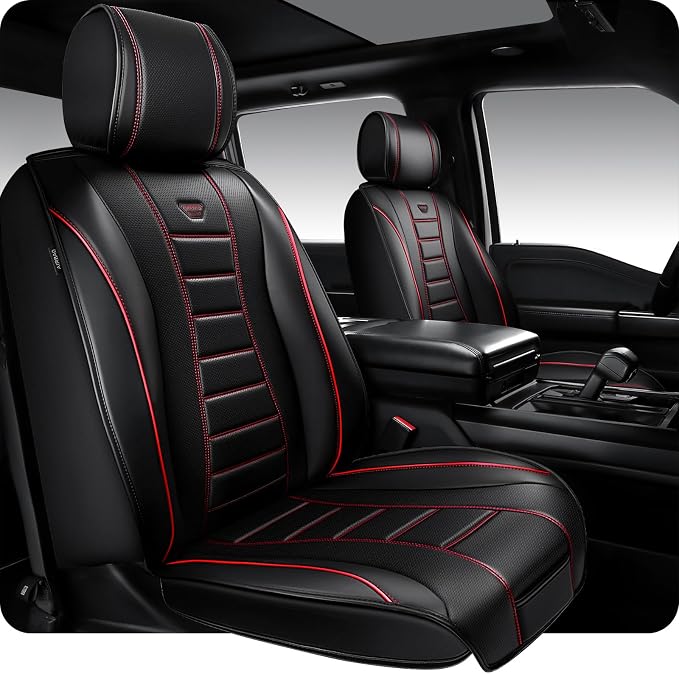 Universal Seat Covers — Front Seat — Black / Red