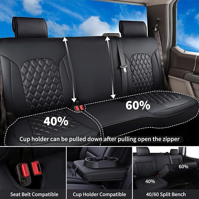 Seat Covers for Chevrolet Silverado / GMC Sierra — Full Set — Black