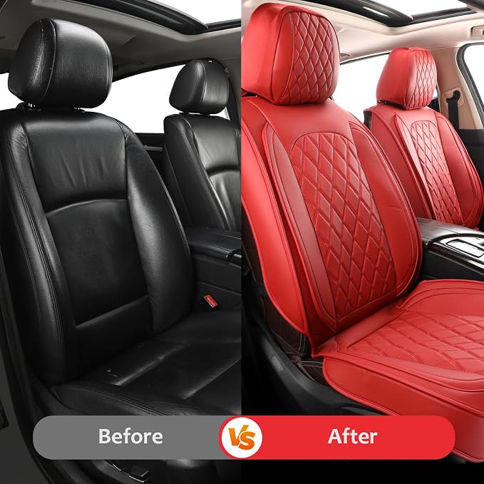 Universal Seat Covers — Full Set — Red