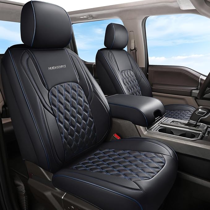 Seat Covers for Multiple Vehicles — Full Set — Black / Blue