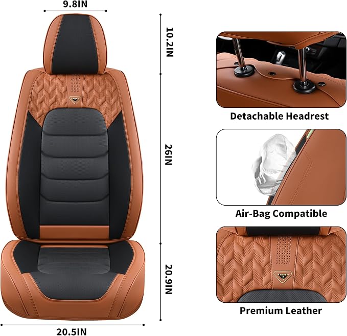Universal Seat Covers — Front Seat — Brown / Black