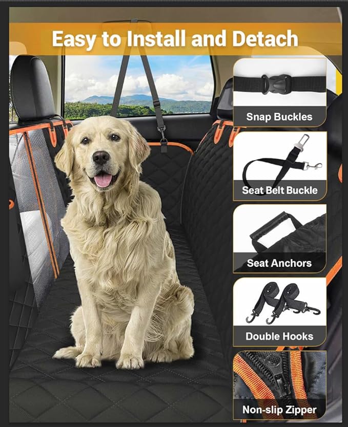 Pet Car Seat Protector — Black