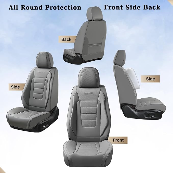 Universal Seat Covers — Full Set — Gray