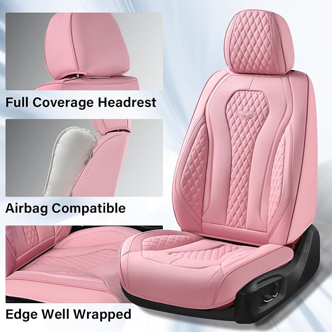 Universal Seat Covers — Full Set — Pink