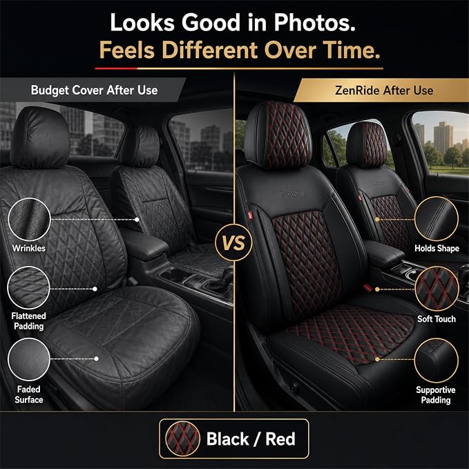 Universal Seat Covers — Red / Black