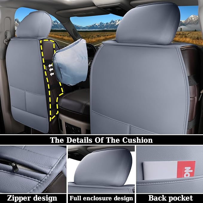 Seat Covers for Multiple Vehicles — Full Set — Gray