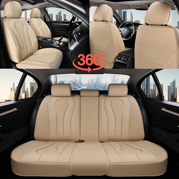 Universal Seat Covers — Full Set — Beige