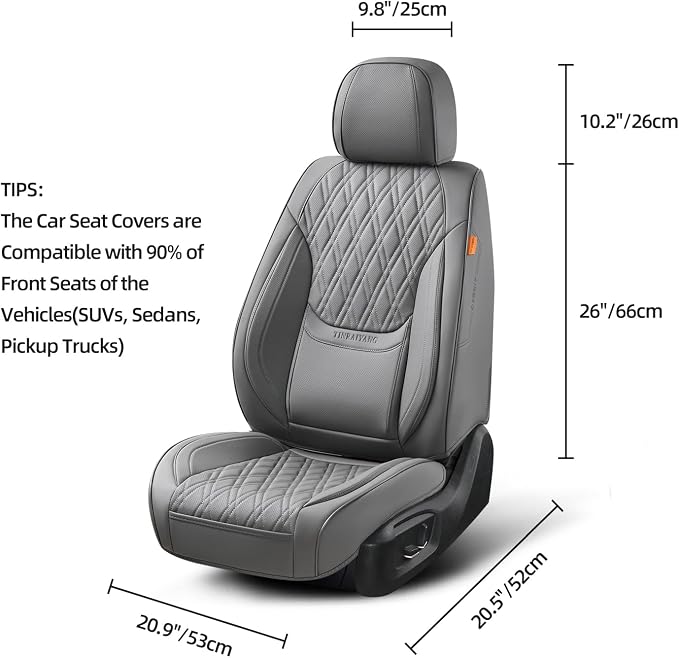 Universal Seat Covers — Front Seat — Gray