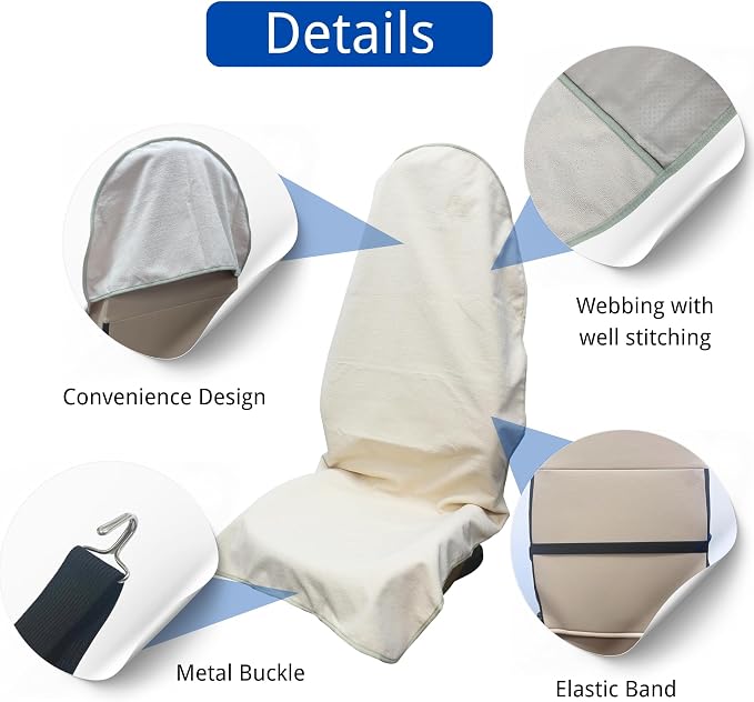 Car Seat Covers — Front Seat — Beige