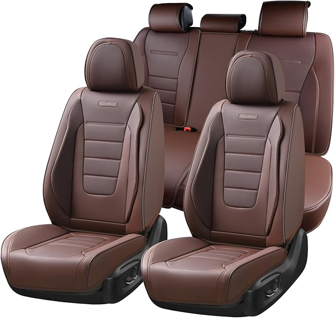 Universal Seat Covers — Full Set — Brown