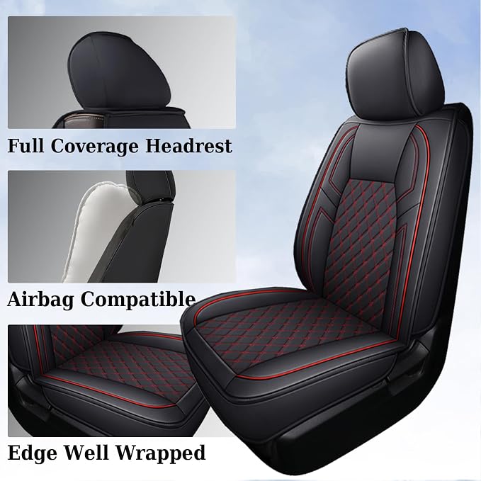 Seat Covers for Toyota Tundra — Front Seat — Red