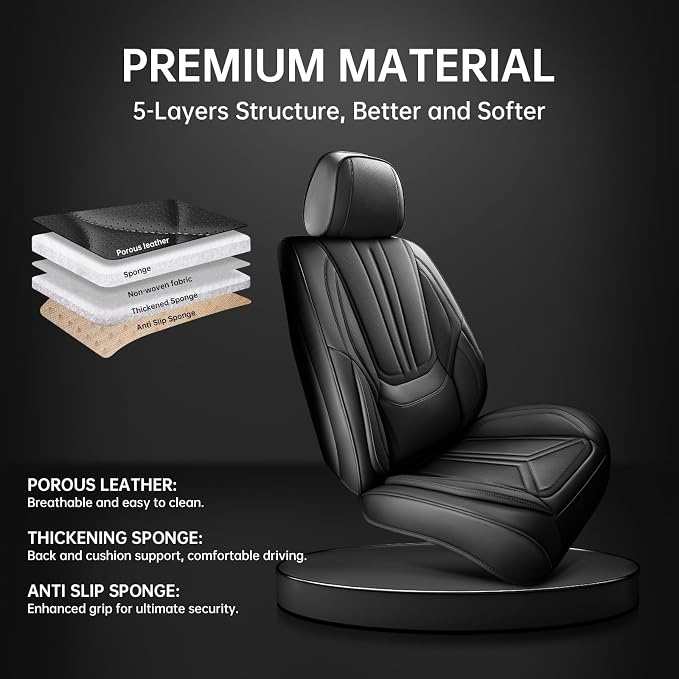 Universal Seat Covers — Full Set — Black