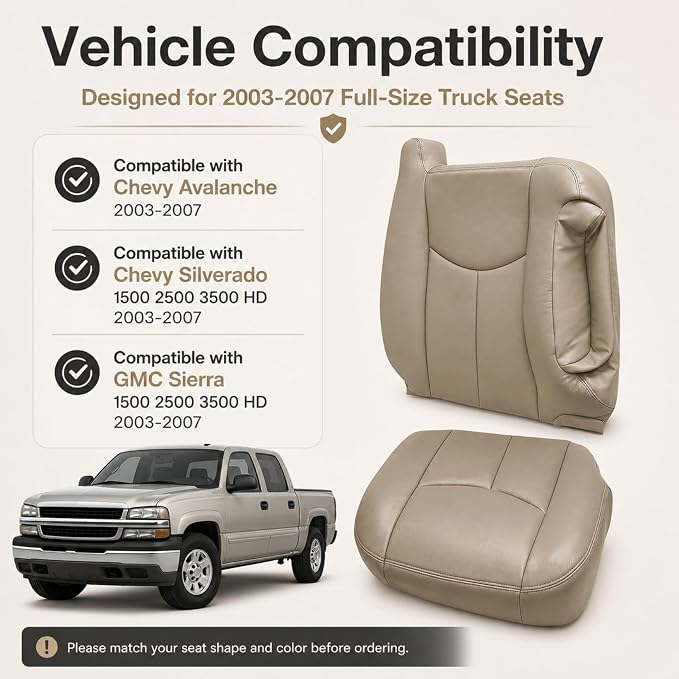 Replacement Seat Upholstery — Tan