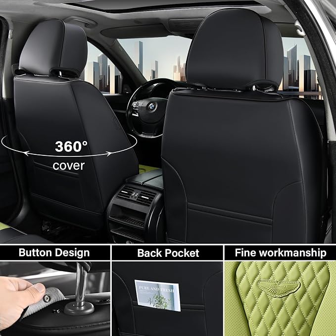 Universal Seat Covers — Full Set — Green