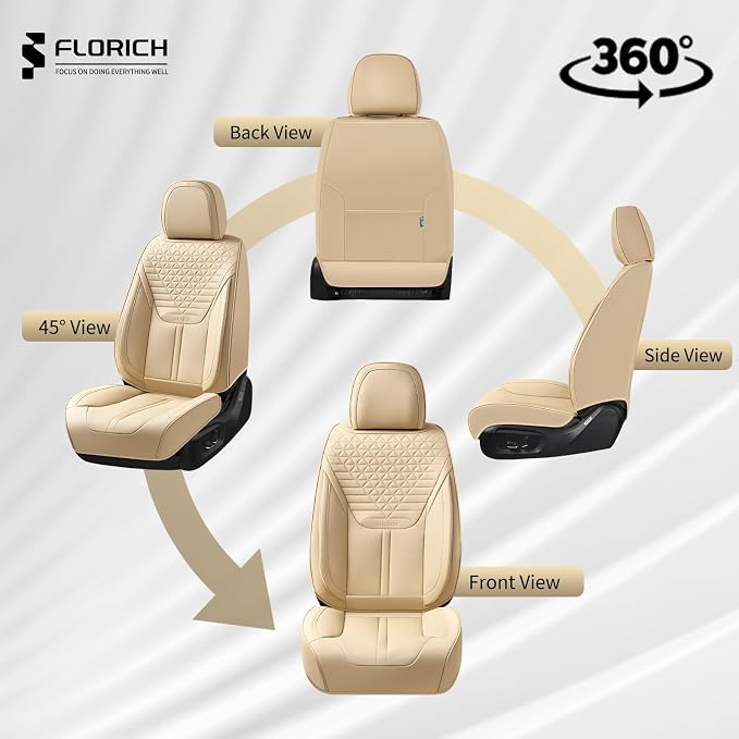 Universal Seat Covers — Front Seat — Beige