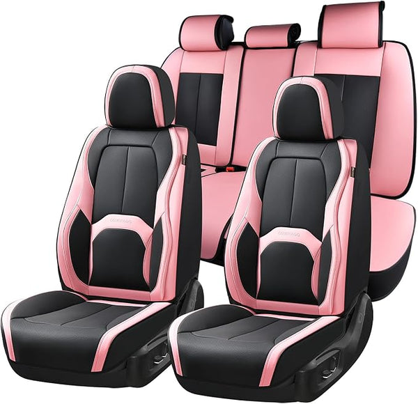 Universal Seat Covers โ Full Set โ Black / Pink